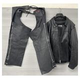 Leather Jacket and Chaps