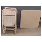 (4) Chairs & Card Table
