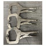 (3) Adjustable Grip Clamp Pliers