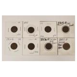 (8) Indian Head Pennies