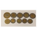 (10) Mexican Coins