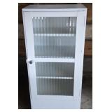 Vintage Metal & Glass Cabinet w/ Shelves