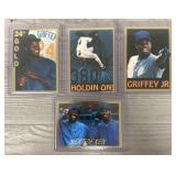 (4) Very Rare Ken Griffey Jr. 24 Ct Gold Card Set