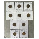 (10) 1919-1956 Lincoln Cents