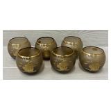 (6) Small Bohemian Crystal Glasses