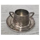 Silver Plated Baby Cup w/ Saucer