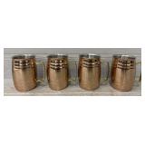 (4) Copper Mugs