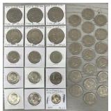 (34) Ike Dollars, Kennedy Halves & Bicent. Quarter
