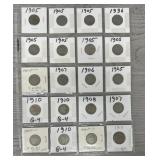 (19) V Liberty Nickels & (1) Buffalo Nickel