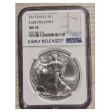 2017 Early Release Silver Eagle: NGC MS70