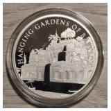 One Ounce Silver Round: Hanging Gardens