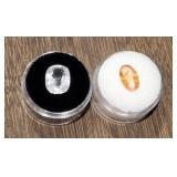 Clear & Orange Sapphire Gemstones