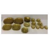41-Piece Recollection by Federal Amber Glass Set
