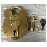 Old Brass Lock with Keys