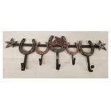 Cast Iron Horseshoe Hook Rack