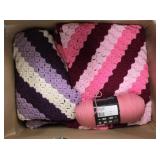 (2) Knitted Quilts w/ Extra Yarn