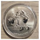 One Ounce Silver Round: Donald & Daisy