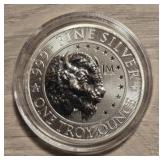 One Ounce Silver Round: Buffalo