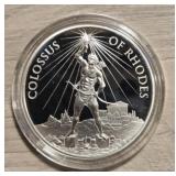 One Ounce Silver Round: Colossus of Rhodes