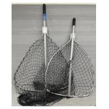 (2) Large Aluminum Fishing Nets