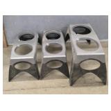 (3) Dog Dish Holders