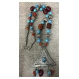 Turquoise & Bakelite Native Style Necklace