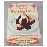 Whitworth's Dimestore Metal Sign