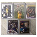 (5) Lakers Greats Cards- LeBron, Magic, Kobe, Etc