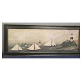 Framed Lighthouse Signed Picture