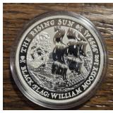One Ounce Silver Round: Pirate Ship #2