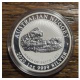 One Ounce Silver Round: Hand of Faith Nugget