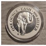One Ounce Silver Round: Elephant