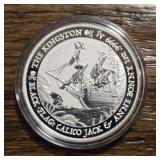 One Ounce Silver Round: Pirate Ship