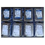 (8) Internal Hard Drives - Securely Wiped