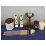 Assorted Candles & Candle Holders