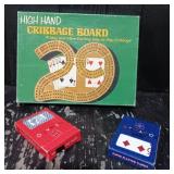High Hand Cribbage Board Game 2 Decks of Cards