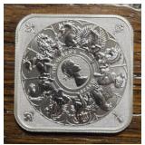 One Ounce Silver Bar: Queens Beast