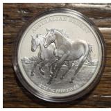 One Ounce Silver Round: Australian Brumby