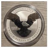 5-Ounce Silver Bar: Eagle/Trump