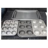 Variety of Baking Sheets Muffin Pans & More