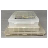 (4) Plastic Organizer Lidded Containers