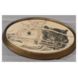 Vintage Barlow Solid Brass Wolf Belt Buckle