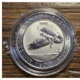 1ï¿½-Ounce Silver Round: Canadian Hawk