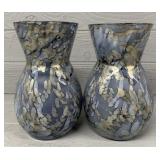 (2) Franco Design Italian Art Glads Vases