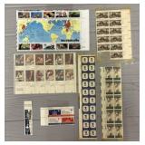 (7) Blocks of US Stamps