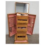 Beautiful Standing Jewelry Box w/ Jewelry