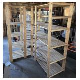 Wood Corner Shelving Unit
