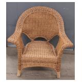 Vintage Rattan Wicker Armchair