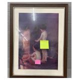 Kids Warming By Fire Framed Art