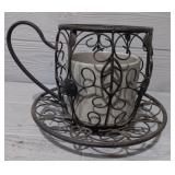 Wrought Iron Coffee Mug Planter